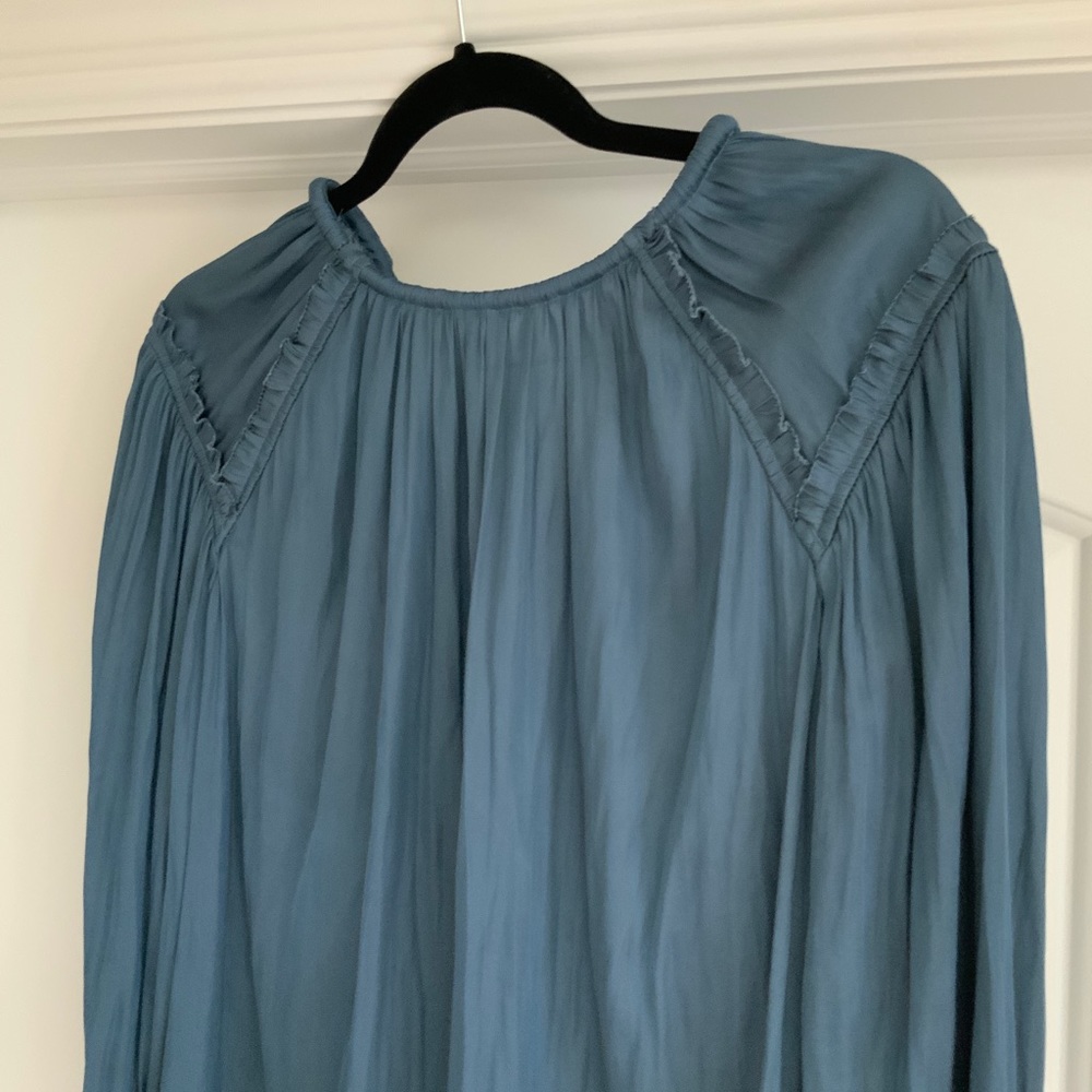 CURRENT AIR Round Neck Ruffled Top - Picture 5 of 11